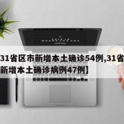 【31省区市新增本土确诊54例,31省区市新增本土确诊病例47例】