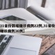 【31省份新增确诊病例22例,31省份新增确诊病例36例】